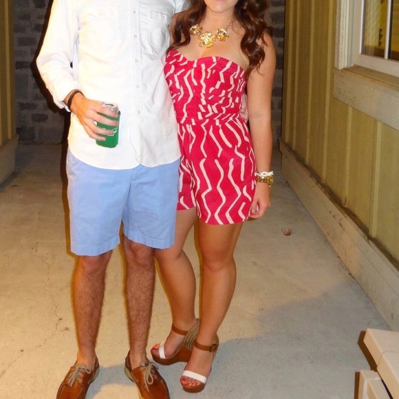 Charlie Jade // Strapless Silk Pink Romper - Picture 5 of 5